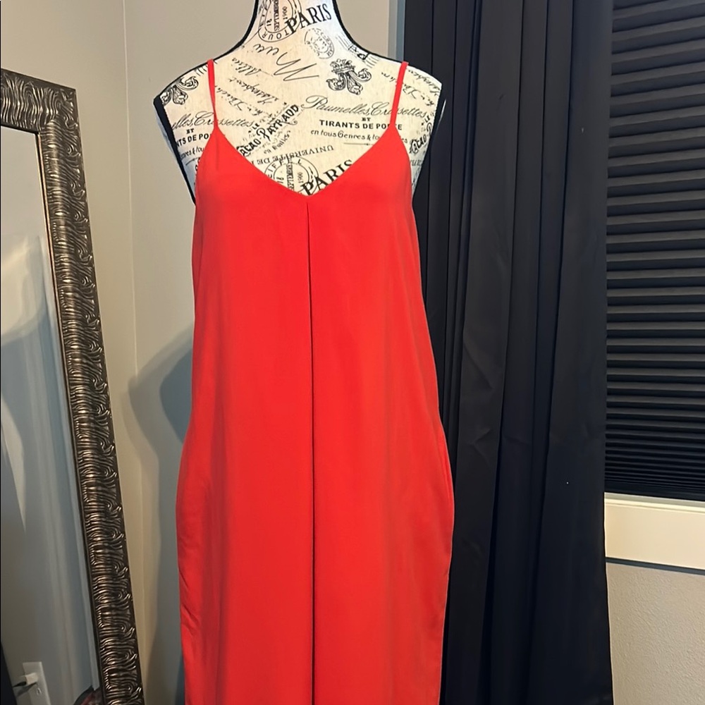 NWT Chic Red Spaghetti Strap Maxi Dress by Gianni Bini